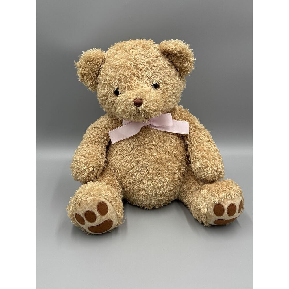 Vintage Carter’s Prestige Teddy Bear Pink Bow‎ Plush 13” Stuffed Animal